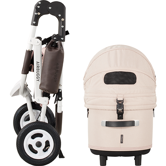 AirBuggy DOME 3 Brake Pet Stroller & Travel System | Handbrake | Slim Fold