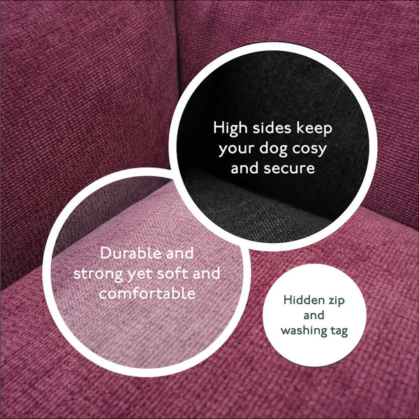 Baker & Bray Eco Luxe Orthopaedic Luxury Dog Bed-Dog Beds-Barker & Bray- Silver Circle Pets