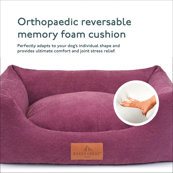 Baker & Bray Eco Luxe Orthopaedic Luxury Dog Bed-Dog Beds-Barker & Bray- Silver Circle Pets