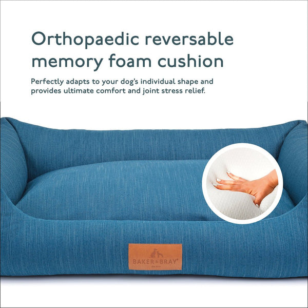 Baker & Bray Eco Luxe Orthopaedic Luxury Dog Bed-Dog Beds-Barker & Bray- Silver Circle Pets