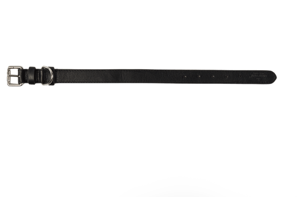 Baker & Bray Sustainable Leather Dog Collar | Black-Dog Collar-Baker & Bray- Silver Circle Pets