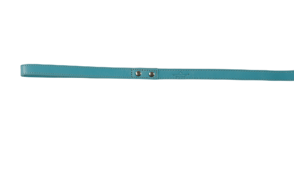 Baker & Bray Sustainable Leather Dog Collar & Lead Set | Lagoon-Collar & Leash Set-Baker & Bray- Silver Circle Pets