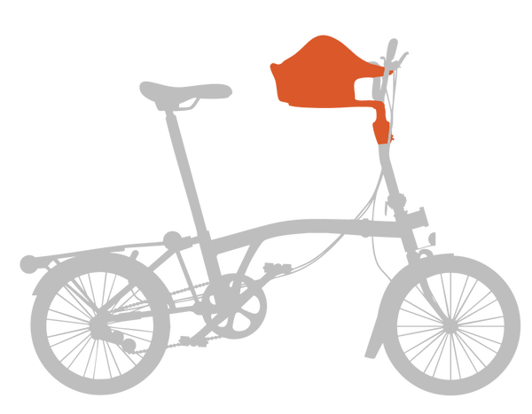 Brook & Breeze Canine Copilot Folding Bike Front Mount-Dog Bike Seat Accessory-Brook & Breeze- Silver Circle Pets