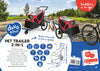 Buddies on the Go! Pet Trailer 2-in-1 | 20% Off-Pet Trailer-Buddies on the go!- Silver Circle Pets