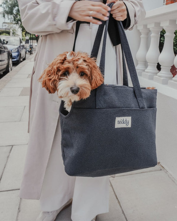 By Teddy Bouclé Pet Carrier | 2-in-1-Pet Carrier-By Teddy- Silver Circle Pets
