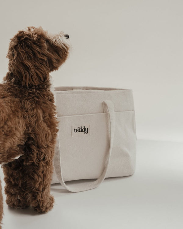 By Teddy Bouclé Pet Carrier | 2-in-1-Pet Carrier-By Teddy- Silver Circle Pets