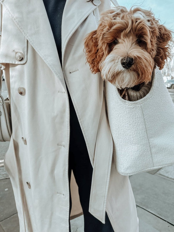 By Teddy Bouclé Pet Carrier | 2-in-1-Pet Carrier-By Teddy- Silver Circle Pets