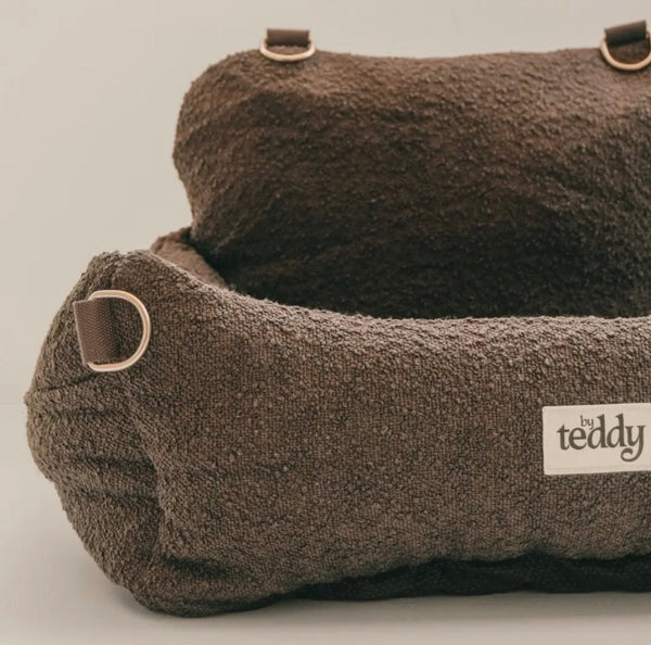 By Teddy The Bouclé Dog Car Seat-Dog Car Seat-By Teddy- Silver Circle Pets