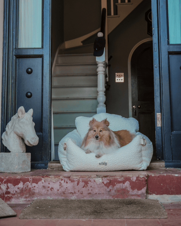 By Teddy The Bouclé Dog Car Seat-Dog Car Seat-By Teddy- Silver Circle Pets