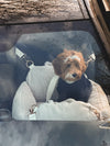 By Teddy The Cosy Dog Car Seat | Vegan Sherpa Fabric-Dog Car Seat-By Teddy- Silver Circle Pets