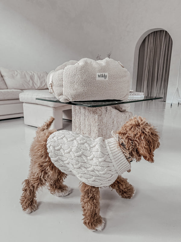 By Teddy The Cosy Dog Car Seat | Vegan Sherpa Fabric-Dog Car Seat-By Teddy- Silver Circle Pets