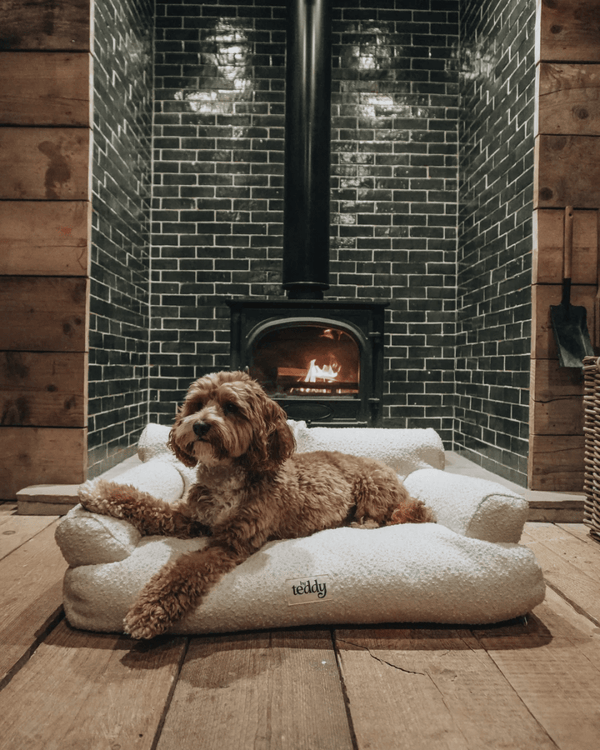 By Teddy The Teddington Sofa Dog Bed | Bouclé-Pet Bed-By Teddy- Silver Circle Pets