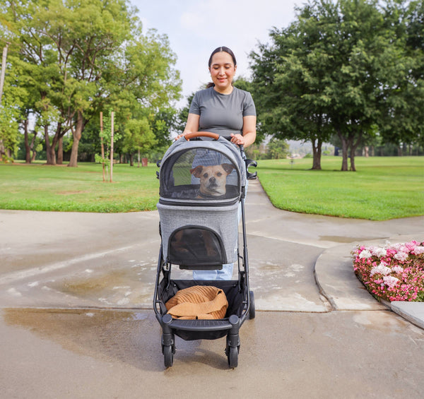 Petique 3-in-1 Tri-Fold Pet Stroller Travel System