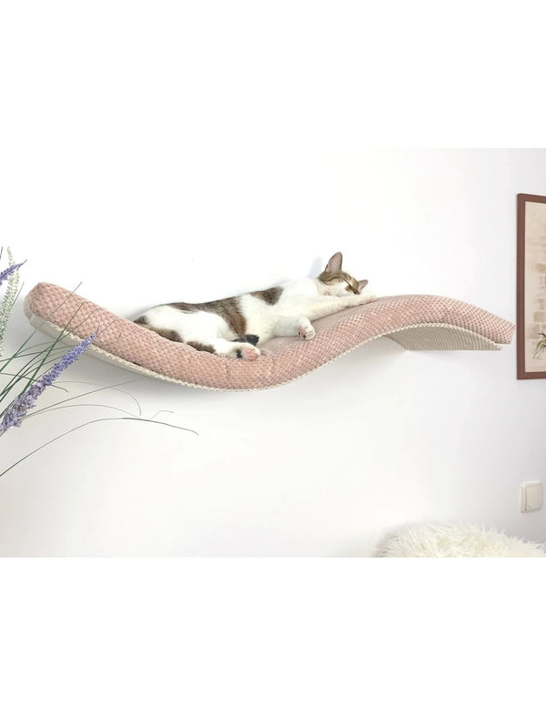 Cat's Atelier Cat Wall Shelf | Playful Curve Left 75 cm