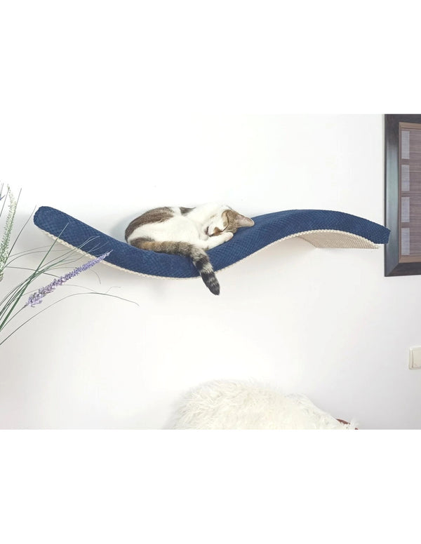 Cat's Atelier Cat Wall Shelf | Playful Curve Left 75 cm