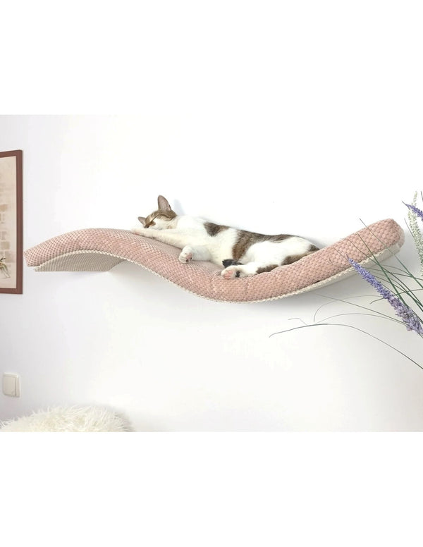 Cat's Atelier Cat Wall Shelf | The Playful Curve Right 95 cm