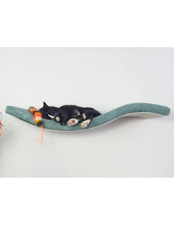 Cat's Atelier Cat Shelf | Playful Curve Left 95 cm-Cat Shelf-Cat's Atelier- Silver Circle Pets