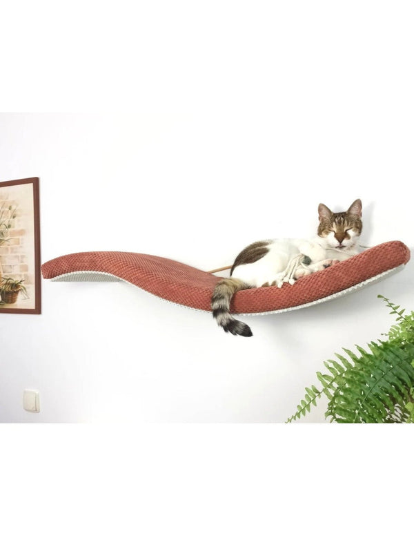 Cat's Atelier Cat Wall Shelf | The Playful Curve Right 95 cm-Cat Shelf-Cat's Atelier- Silver Circle Pets