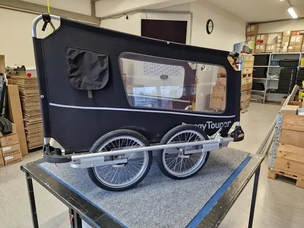 Doggy Tourer Beethoven XL 4-Wheel Dog Bike Trailer-Dog Bike Trailer-Doggy Tourer- Silver Circle Pets
