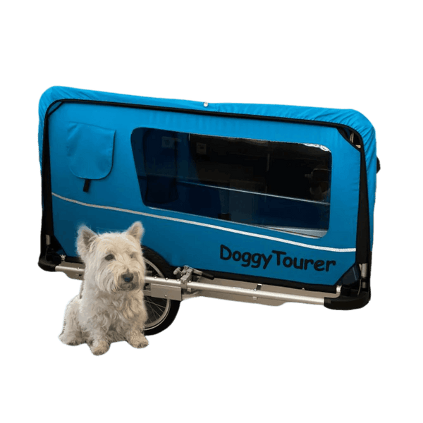 Doggy Tourer Beethoven XL Dog Bike Trailer-Dog Bike Trailer-Doggy Tourer- Silver Circle Pets