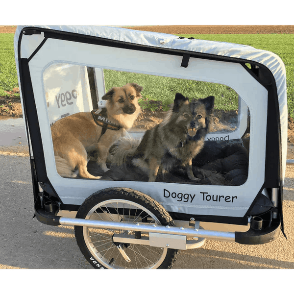 Doggy Tourer Boomer X Dog Bike Trailer-Dog Bike Trailer-Doggy Tourer- Silver Circle Pets