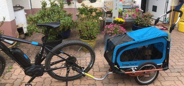 Doggy Tourer Idefix Small Dog Bike Trailer-Dog Bike Trailer-Doggy Tourer- Silver Circle Pets