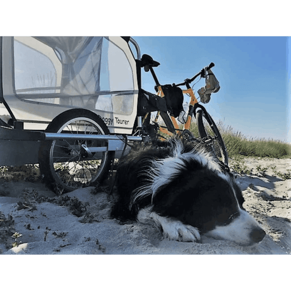 Doggy Tourer Marley Large Dog Bike Trailer-Dog Bike Trailer-Doggy Tourer- Silver Circle Pets