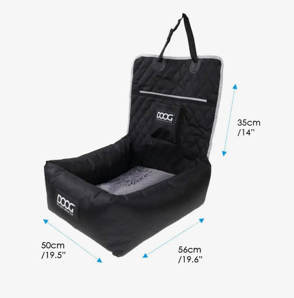 DOOG Dog Car Seat - Small to Medium | 2-in-1 Functionality-Dog Car Seat-DOOG- Silver Circle Pets