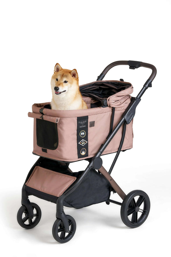 FikaGO Agile 2 Pet Stroller | Auto One-Second Fold-Pet Strollers-FikaGo- Silver Circle Pets
