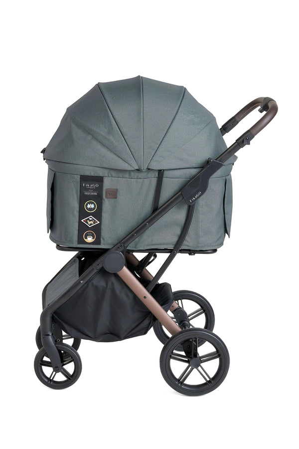 FikaGO Agile 2 Pet Stroller | Auto One-Second Fold-Pet Strollers-FikaGo- Silver Circle Pets