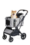 FikaGO Agile 2 Pet Stroller | Auto One-Second Fold-Pet Strollers-FikaGo- Silver Circle Pets