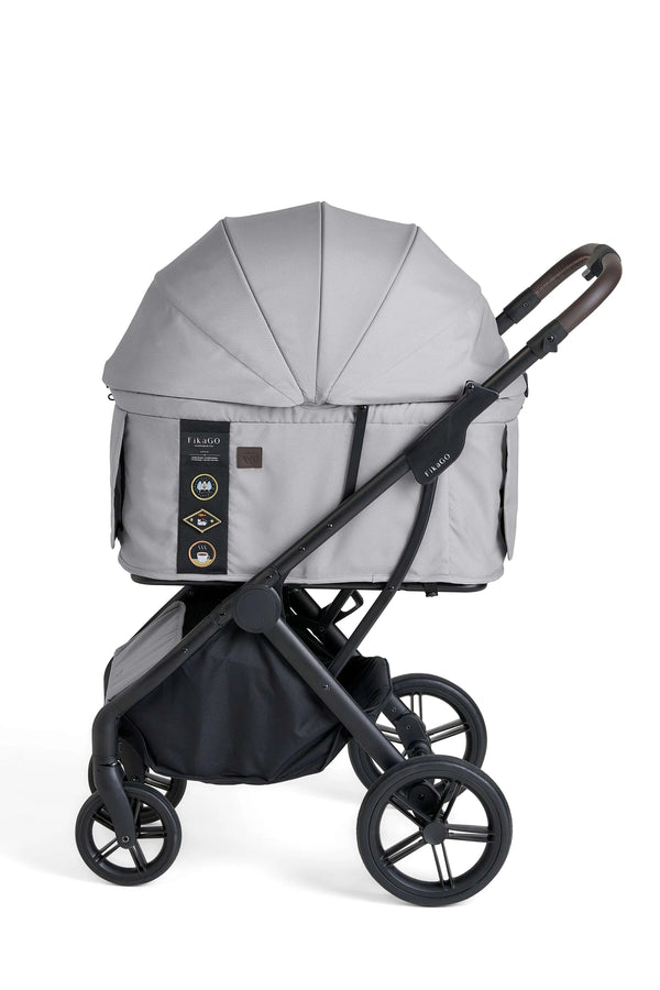 FikaGO Agile 2 Pet Stroller | Auto One-Second Fold-Pet Strollers-FikaGo- Silver Circle Pets