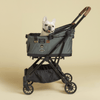 FikaGO Flytta Plus Detachable Pet Stroller | 3-in-1 Pet Travel System-Pet Strollers-FikaGo- Silver Circle Pets