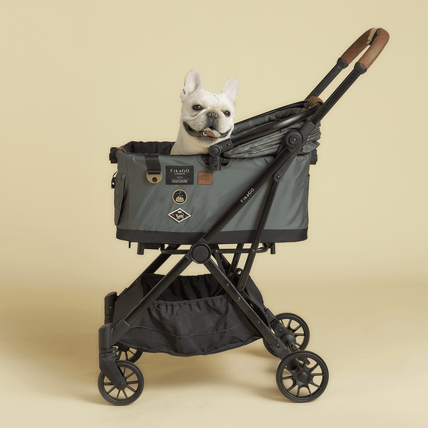 FikaGO Flytta Plus Detachable Pet Stroller | 3-in-1 Pet Travel System-Pet Strollers-FikaGo- Silver Circle Pets