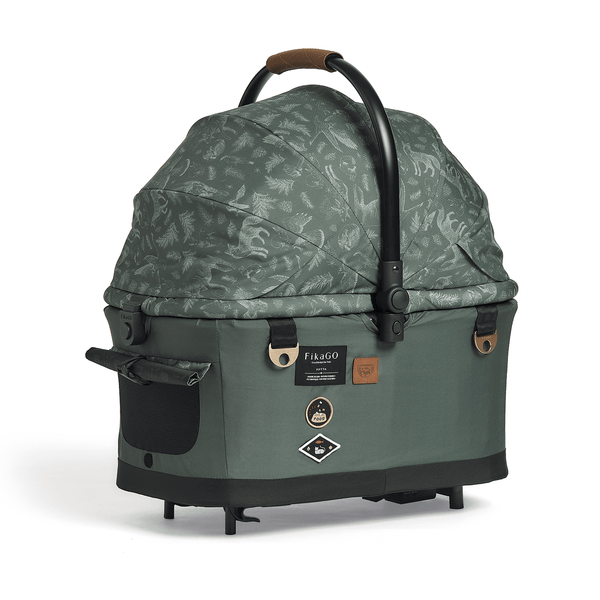 FikaGO Flytta Plus Detachable Pet Stroller | 3-in-1 Pet Travel System-Pet Strollers-FikaGo- Silver Circle Pets