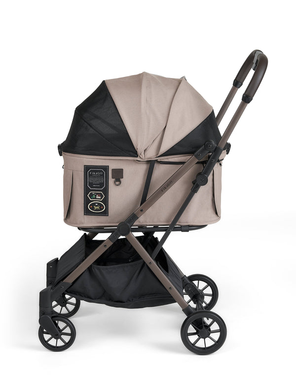 FikaGO FREE TO GO 2.5 Pet Stroller | Auto One-Second Fold-Pet Strollers-FikaGo- Silver Circle Pets