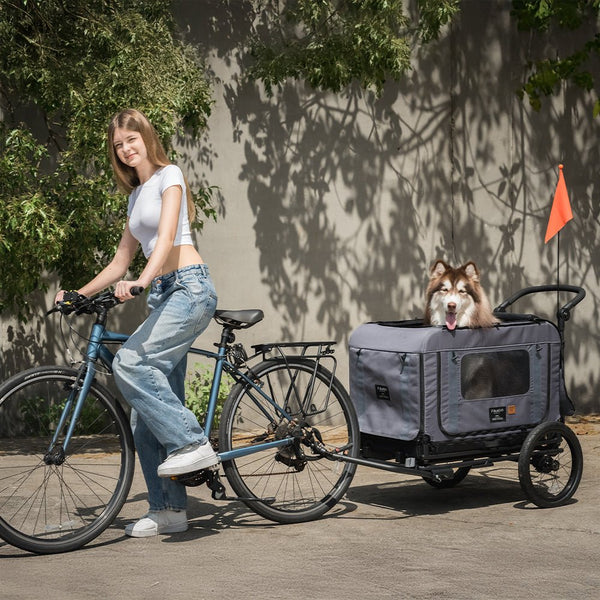 FikaGO King Pet Wagon Tow Bar Kit-Pet Trailer Tow Bar-FikaGo- Silver Circle Pets