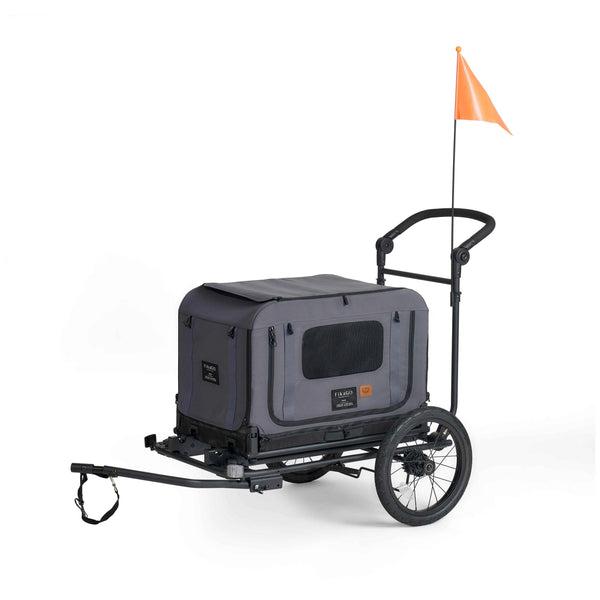 FikaGO King + Queen Pet Wagon | 3-in-1 Wagon & Multi-Size Kennel & Bike Trailer-Pet Trailer-FikaGo- Silver Circle Pets