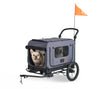 FikaGO King + Queen Pet Wagon | 3-in-1 Wagon & Multi-Size Kennel & Bike Trailer-Pet Trailer-FikaGo- Silver Circle Pets