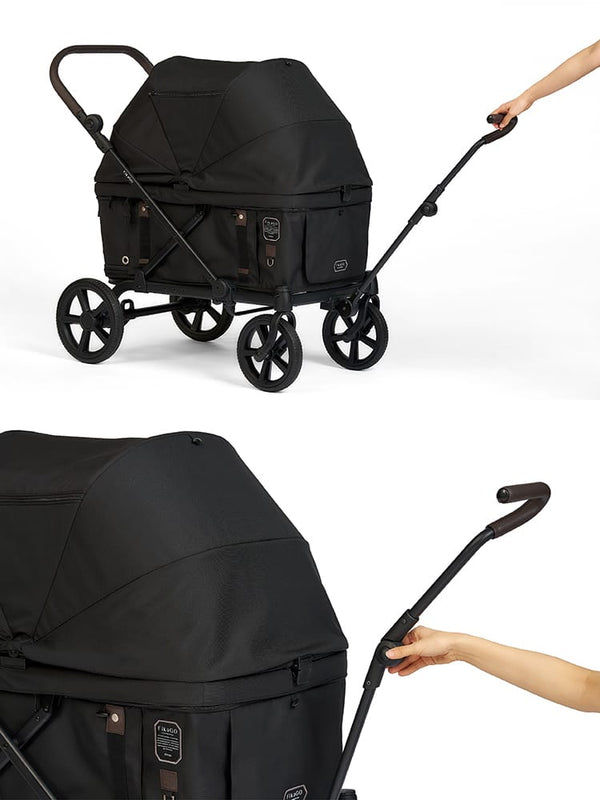 FikaGO KROSS Large Pet Wagon | 100kg Capacity Push & Pull System-Pet Strollers-FikaGo- Silver Circle Pets