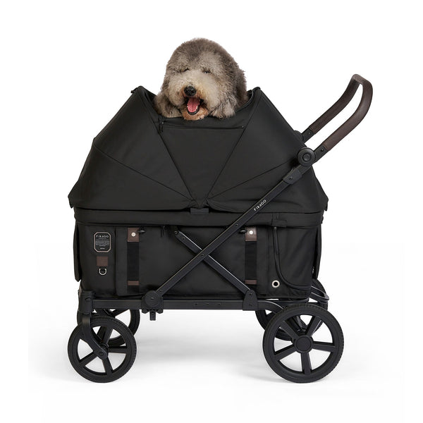 FikaGO KROSS Large Pet Wagon | 100kg Capacity Push & Pull System-Pet Strollers-FikaGo- Silver Circle Pets