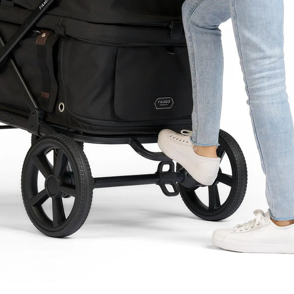 FikaGO KROSS Large Pet Wagon | 100kg Capacity Push & Pull System-Pet Strollers-FikaGo- Silver Circle Pets