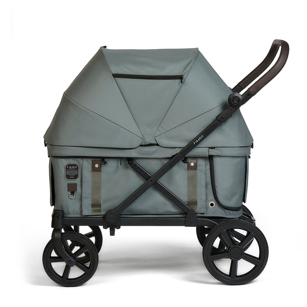 FikaGO KROSS Large Pet Wagon | 100kg Capacity Push & Pull System-Pet Strollers-FikaGo- Silver Circle Pets