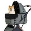 FikaGO Pet Pram Cushion | Reversible & Magnetic-Pet Stroller Accessories-FikaGo- Silver Circle Pets