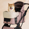 FikaGO Pet Pram Cushion | Reversible & Magnetic-Pet Stroller Accessories-FikaGo- Silver Circle Pets