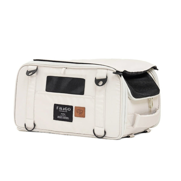 FikaGO Truffle | 6-in-1 Folding Pet Carrier | Airline Approved-Pet Carrier-FikaGo- Silver Circle Pets
