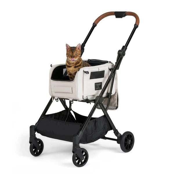 FikaGO Truffle Plus | 6-in-1 Folding Pet Carrier-Pet Carrier-FikaGo- Silver Circle Pets