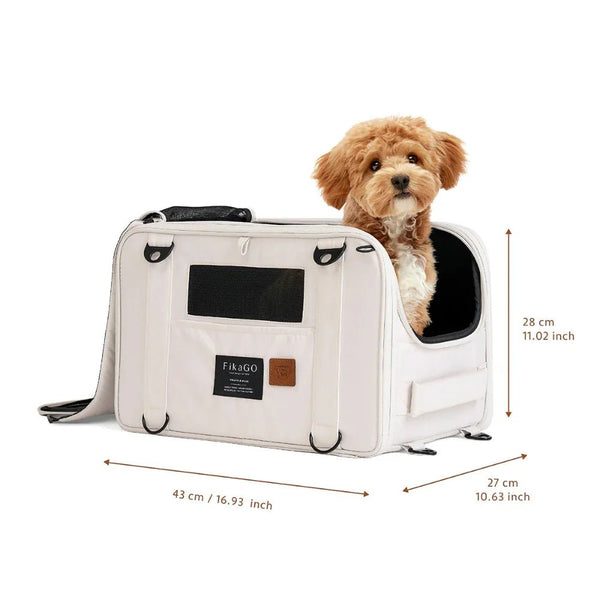 FikaGO Truffle Plus | 6-in-1 Folding Pet Carrier-Pet Carrier-FikaGo- Silver Circle Pets