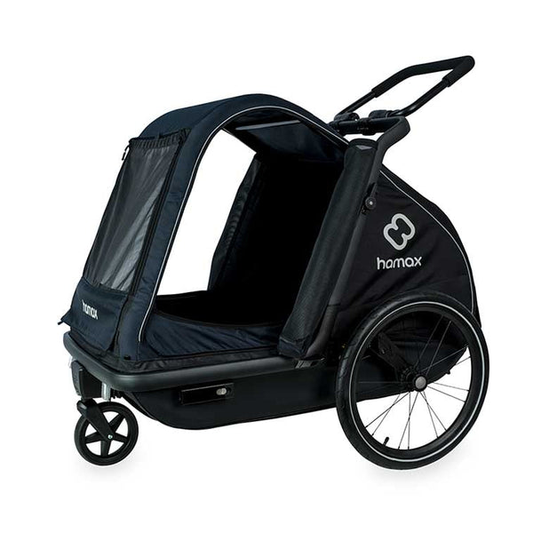 Hamax Pluto Multi-functional Dog Stroller & Dog Bike Trailer | Large-Pet Strollers-Hamax- Silver Circle Pets