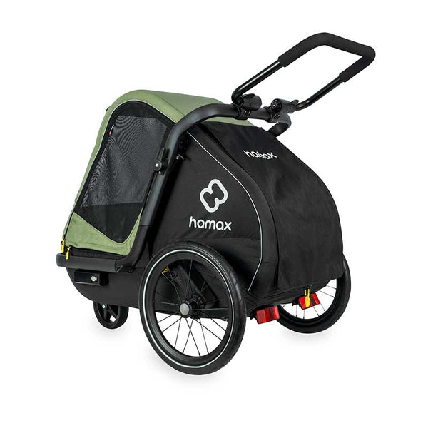 Hamax Pluto Multi-functional Dog Stroller & Dog Bike Trailer | Medium-Pet Strollers-Hamax- Silver Circle Pets